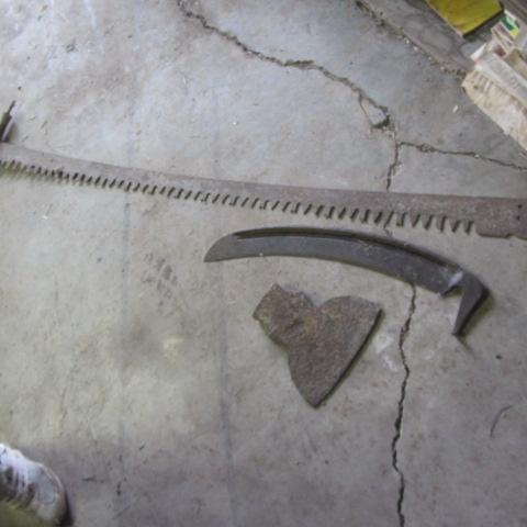 lot 113 image: Two Person Saw, Broad Axe
