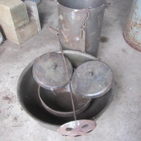 lot 120 image: Milk Strainers, Ice Cream Can