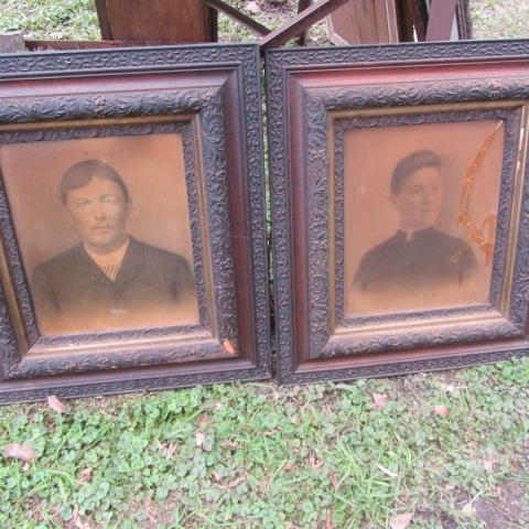 lot 174 image: Antique Frames with Portraits