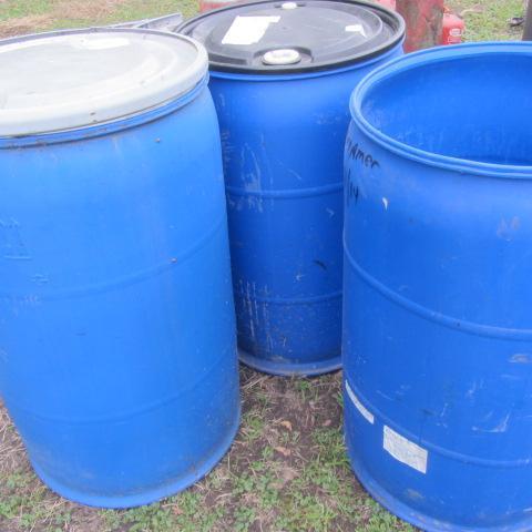 lot 195 image: Three Plastic Barrels