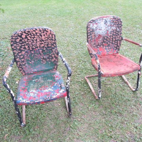 lot 203 image: Vintage Spring Chairs