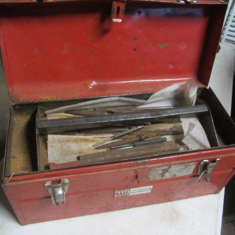 lot 242 image: Toolbox, Chisels, Punches