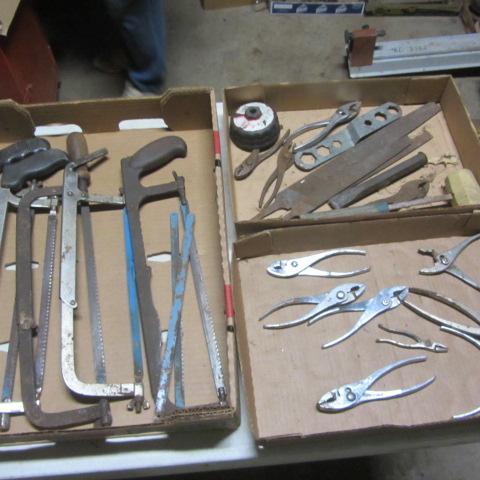 lot 254 image: Pliers, Files, Hack Saws