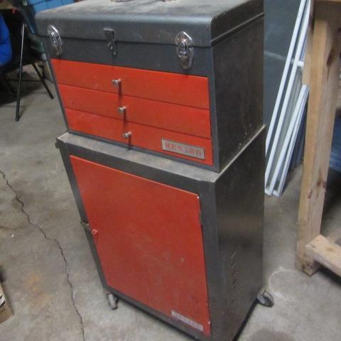 lot 26 image: Menards Tool Cabinet & Contents
