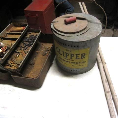 lot 287 image: Minnow Bucket, Cane Poles
