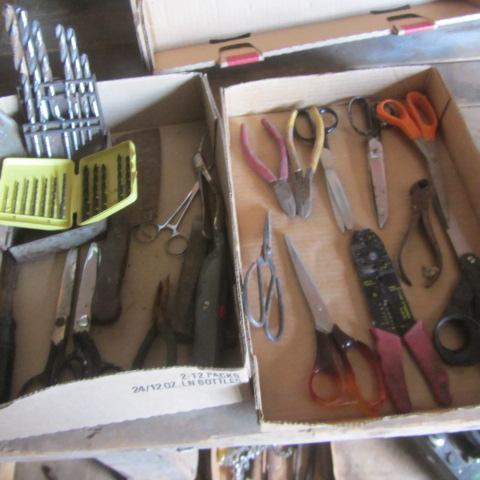 lot 37 image: Scissors, Cutters, Drill Bits