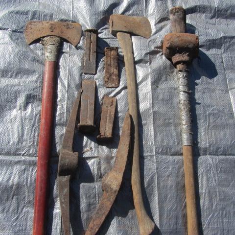 lot 44 image: Splitting Wedges, Axes, Maul