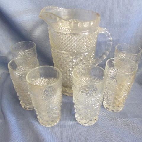 lot 63 image: Vintage Press Glass Beverage Set