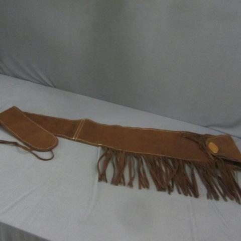 lot 123 image: Leather Fringed Rifle Scabbard