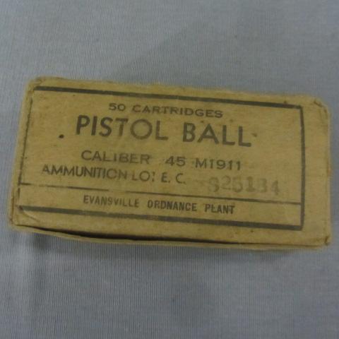 lot 140 image: WWII Pistol Ball Ammo