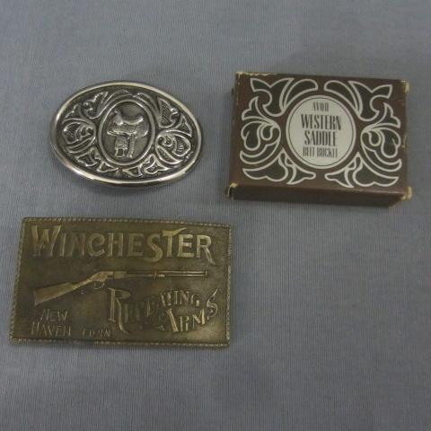 lot 312 image: Winchester, Avon Belt Buckles