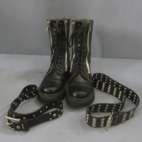 lot 322 image: Demonia Biker Boots
