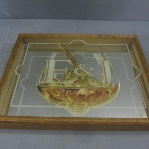 lot 33 image: E&J Brandy Mirror Sign