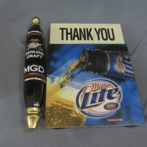 lot 331 image: Miller Sign, MGD Tap