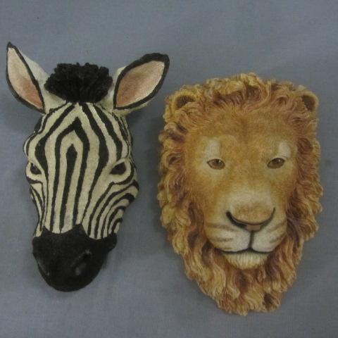 lot 362 image: Faux Animal Head Plaques