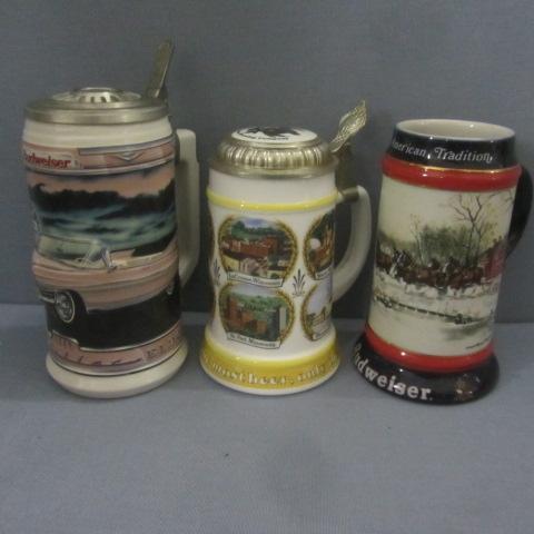 lot 42 image: Budweiser, Heileman Steins