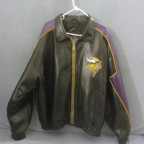 lot 72 image: MN Vikings Leather Jacket