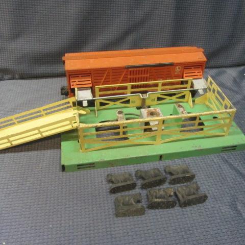 lot 54 image: Lionel Stockyard, Car, Steers