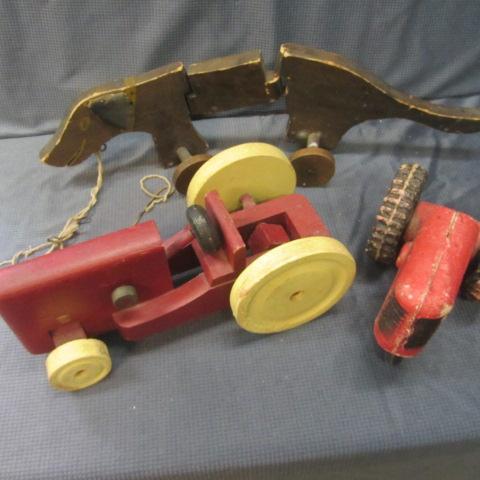 lot 58 image: Folk Art Wooden Toys