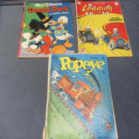 lot 70 image: Donald Duck, Popeye 1950s Comics