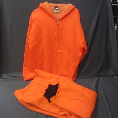 lot 91 image: Orange Sweatshirt & Pants