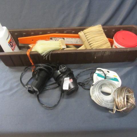 lot 98 image: Wall Paper Kit, Coleman Pumps, Wire