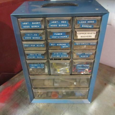 lot 111 image: Shop Organizer & Hardware