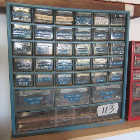 lot 113 image: Shop Organizer & Hardware
