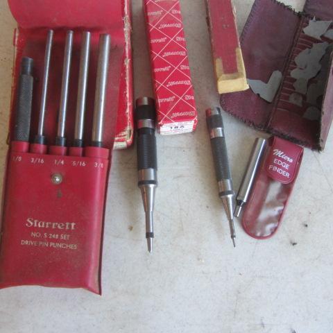 lot 118 image: Starrett Punches, Edge Indicator, Radius Gauges