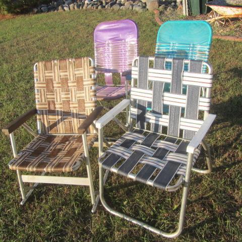 lot 215 image: Aluminum Rocker, Lawn Chairs