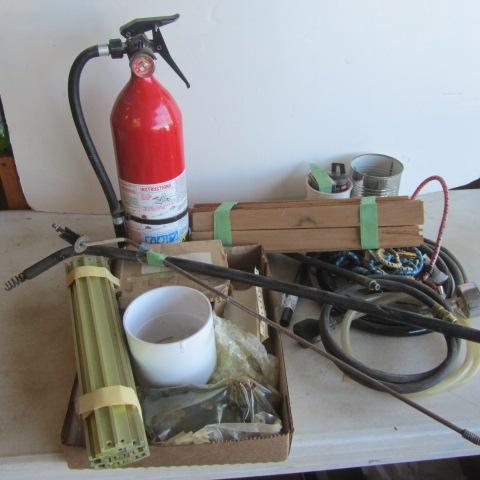 lot 239 image: Fire Ext., Shims, Brackets, Hose