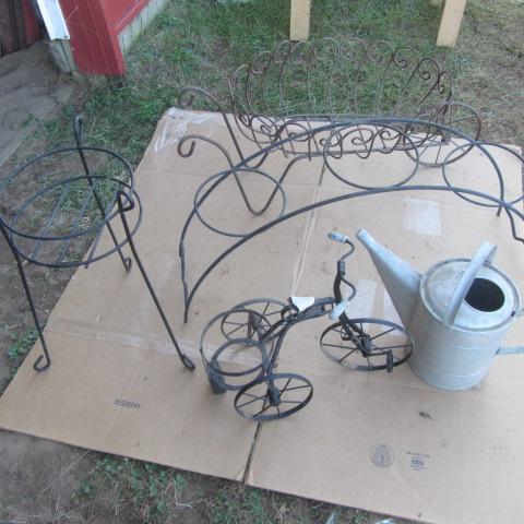 lot 278 image: Plant Stands & Tricycle