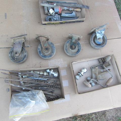 lot 282 image: Dolly Wheels, Brace & Bits, Wrenches