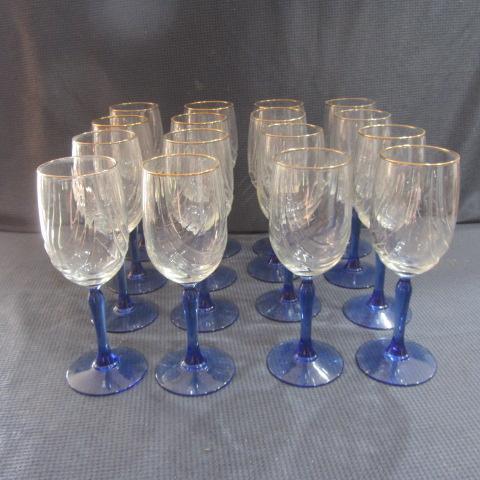lot 300 image: Cobalt Stemware