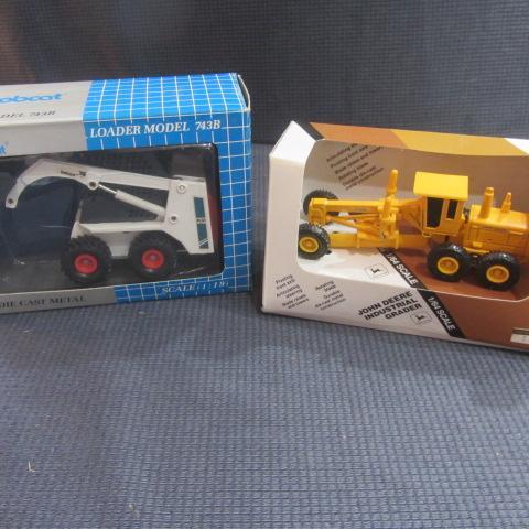lot 324 image: Bobcat Loader & JD Industrial Grader Toys