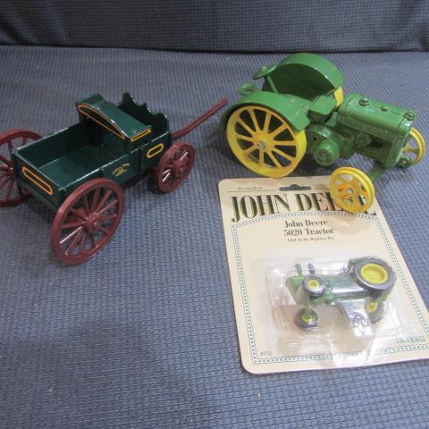 lot 327 image: JD D, Wagon & JD 5020 Toys