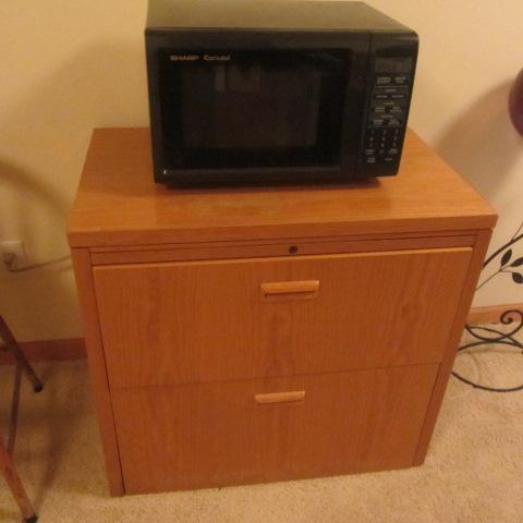 lot 33 image: Horizontal File Cabinet, Microwave