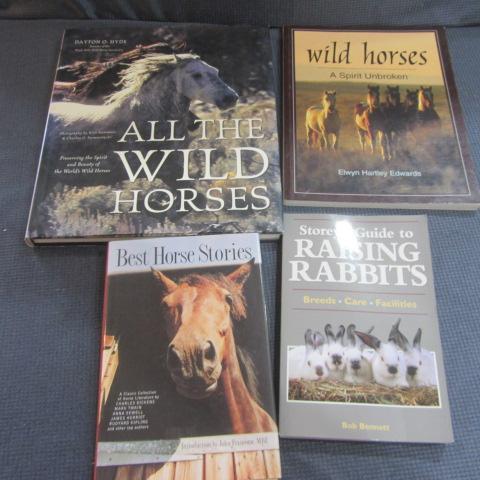 lot 345 image: Wild Horses & Raising Rabbits Books