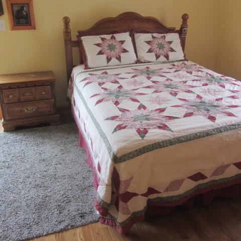 lot 351 image: Poster Queen Bed, & Night Stand