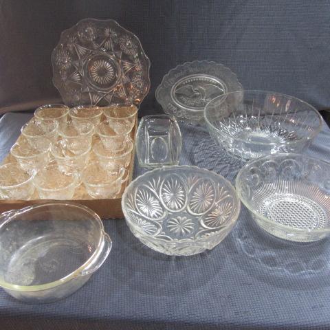 lot 380 image: Fancy Glass Tray, Bowls, Cups