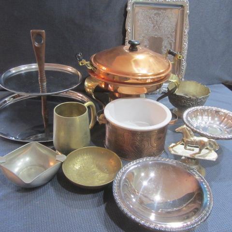 lot 386 image: Copper Chafing, Dish & Mug