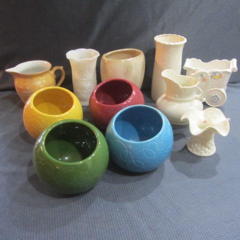 lot 392 image: Flatware Holders, Vases, Lefton