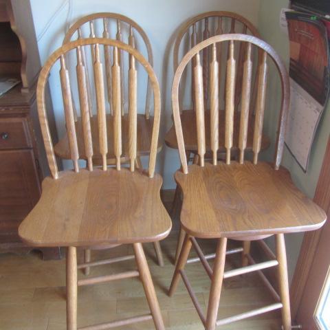 lot 40 image: Four Bentwood Stools