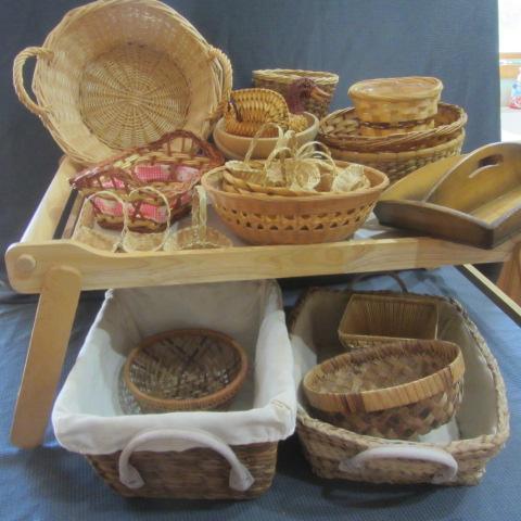 lot 435 image: Breakfast Tray, Silverware Tray