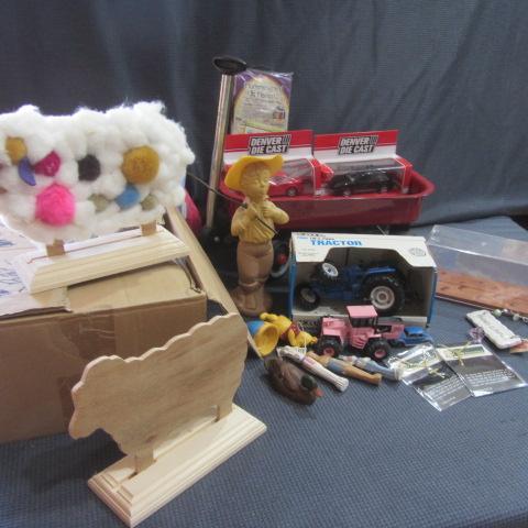 lot 438 image: Mini Coaster Wagon, Cars, Sheep Craft