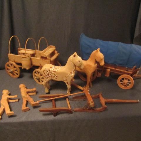 lot 503 image: Conestoga Lamp, Buckboard, Horses