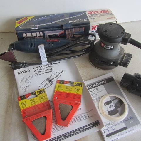 lot 73 image: Ryobi Detail & Porter Cable Orbital Sanders