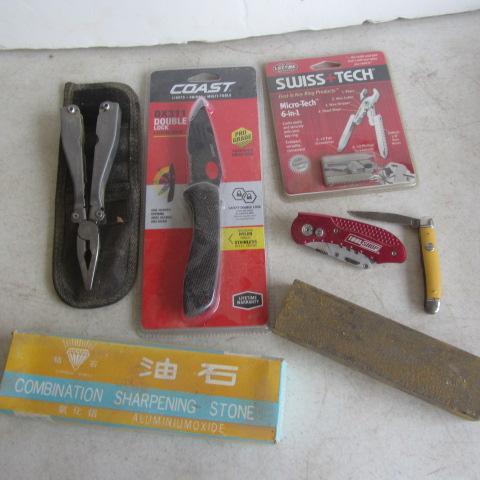 lot 98 image: Utility, Folding & Swiss Knives, Stones