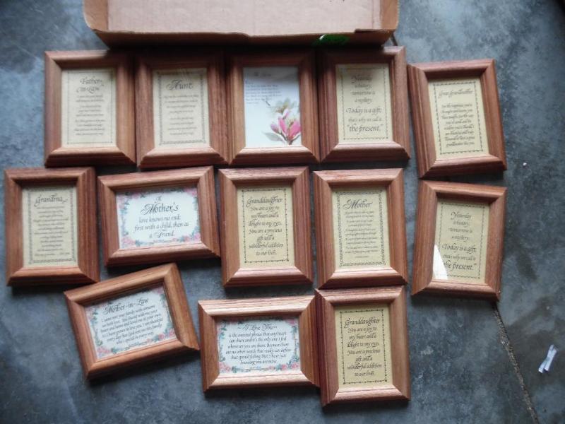 Small frames with inspirational quotes