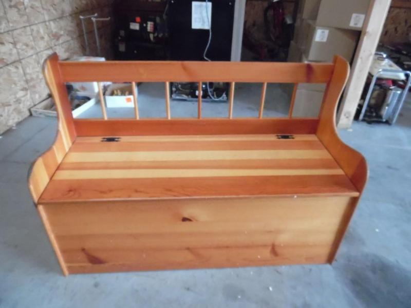 Wood bench